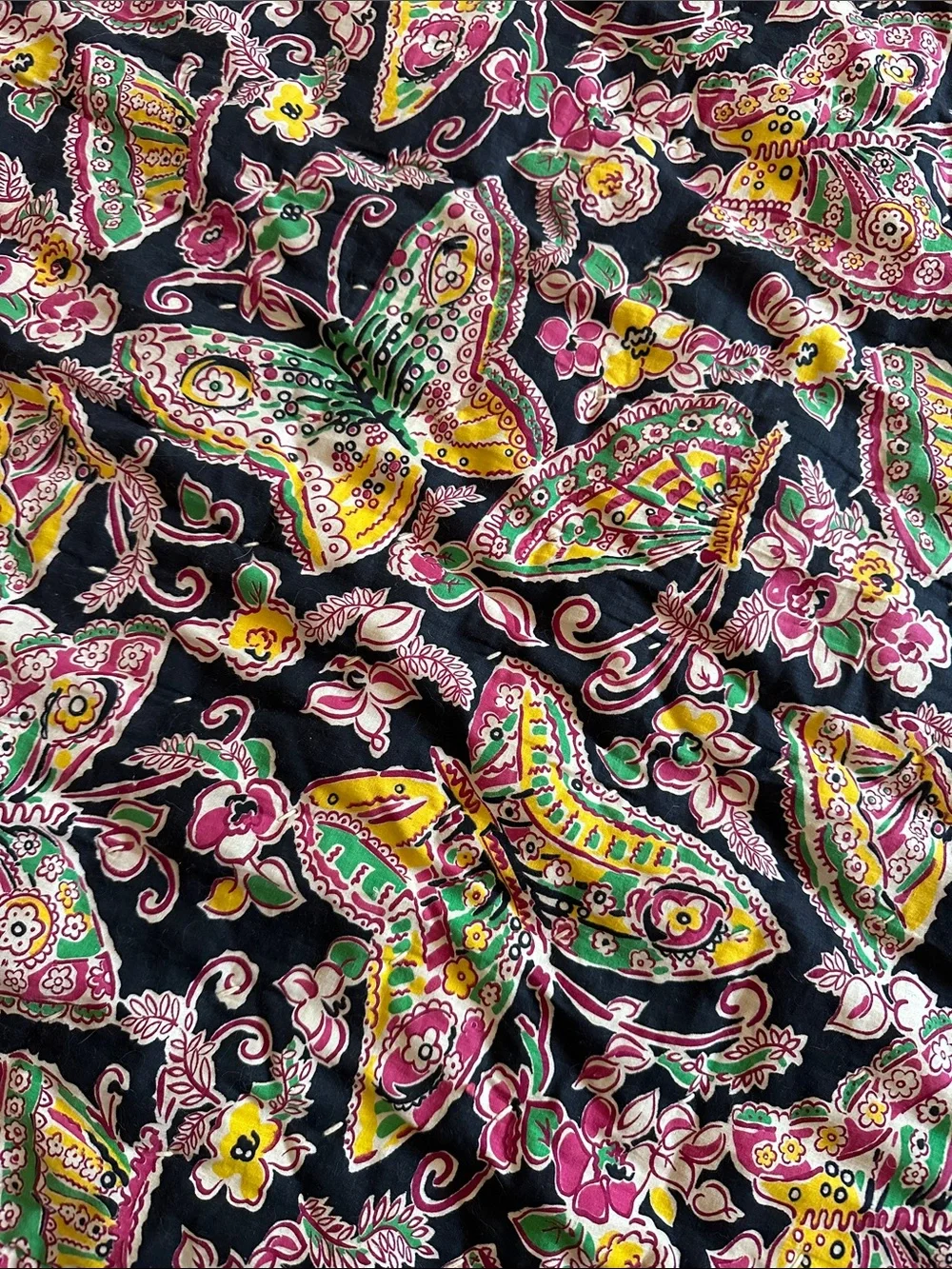 Antique Tumbling Blocks Butterfly Cotton Quilt Romantic Ethereal Beauty